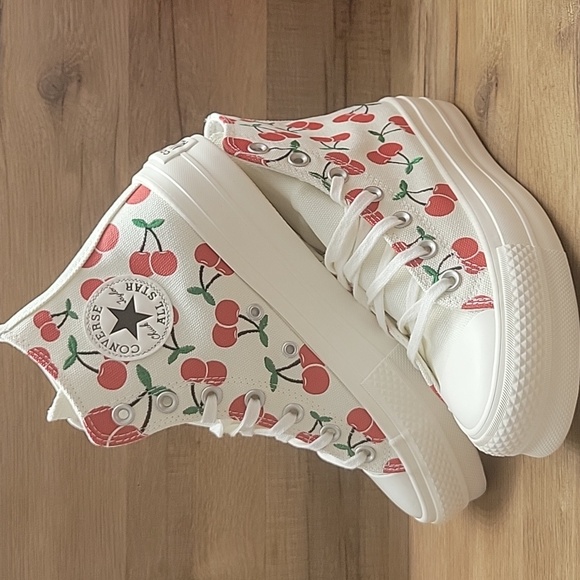 Cherry Print High-Top Sneakers brand new platform in the box no lid authentic. - Picture 2 of 11